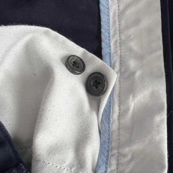 Land’s End NAVY BLUE men’s chinos dress pants, size 33 Slim. 100% cotton EUC - Picture 5 of 8